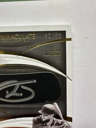 Ryan Jeffers Travis Blankenhorn 2021 Immaculate Dual Eye Black Auto #18/50 Twins - Picture 3 of 6