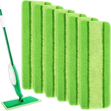 6 Pack Upgraded Spray Mop Refills for Libman Freedom Mop, Green, 6 