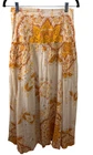 Free People NEW Gold Boho Farrah Flowing Maxi Skirt Size 6 Festival Artsy