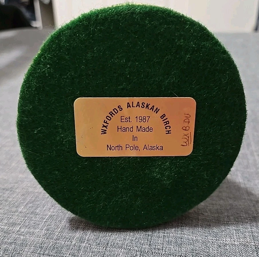 Ваза ручная работа Wxfords Alaskan береза деревянные бутоны цветок Северный полюс Аляска подпись 7 дюймов - Изображение 3 из 4