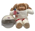 VTG Cabbage Patch Kids Young Astronauts NASA Blonde Doll Helmet Flag Pack 1983