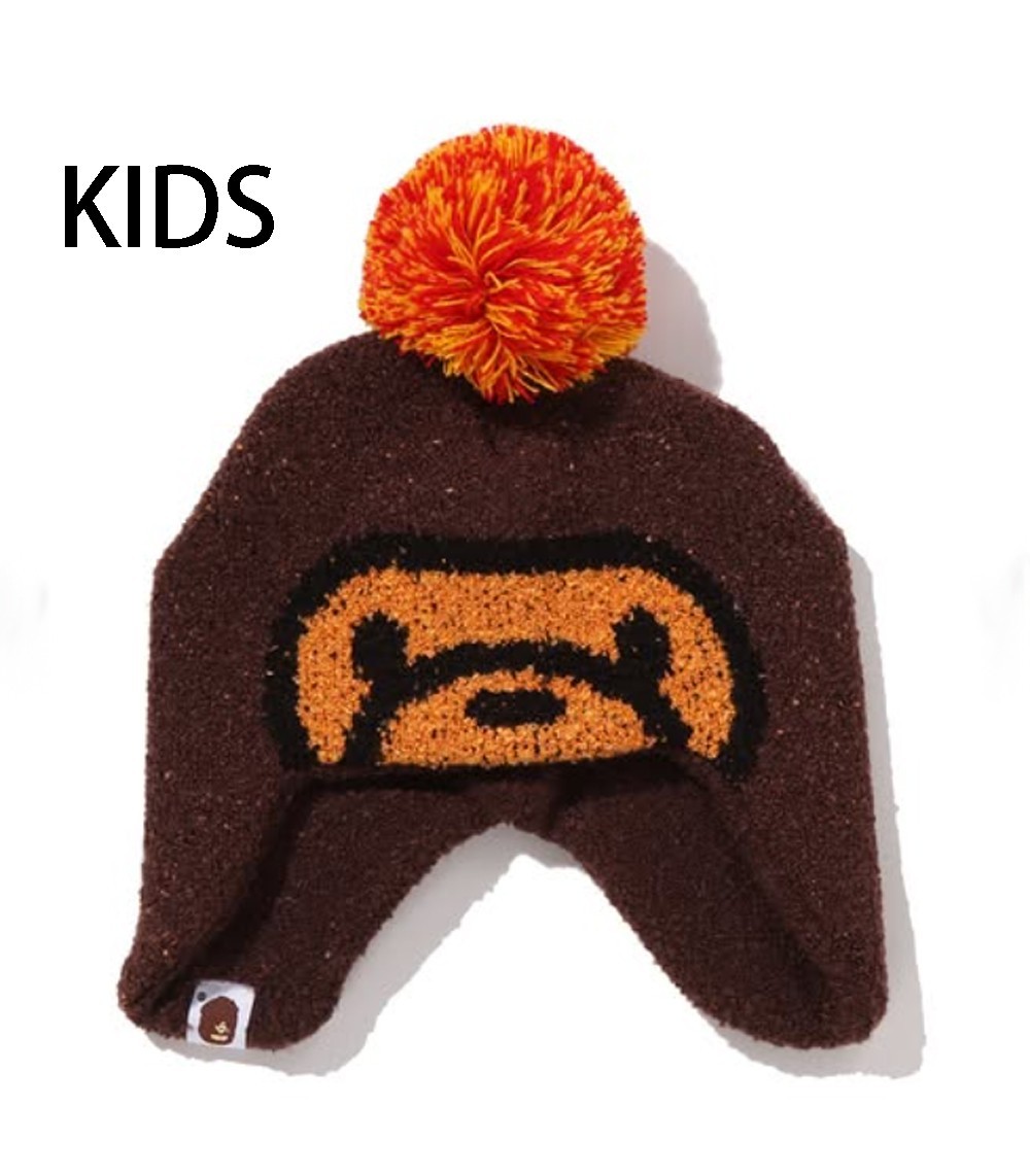 A BATHING APE BAPE KIDS Goods MILO FACE KNIT CAP 2L70381001