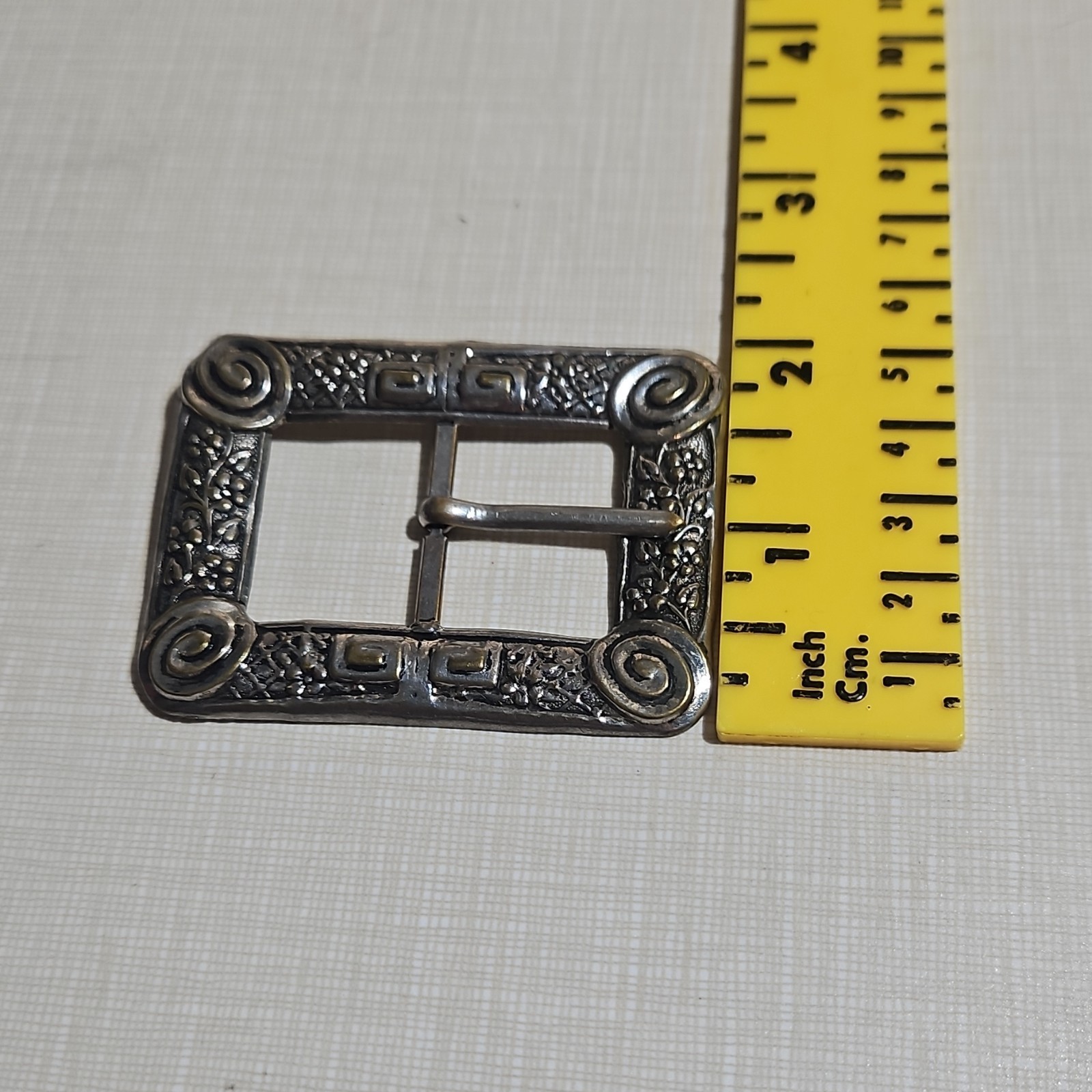 Ornate Vintage Decorative Rectangular Silver Tone… - image 5