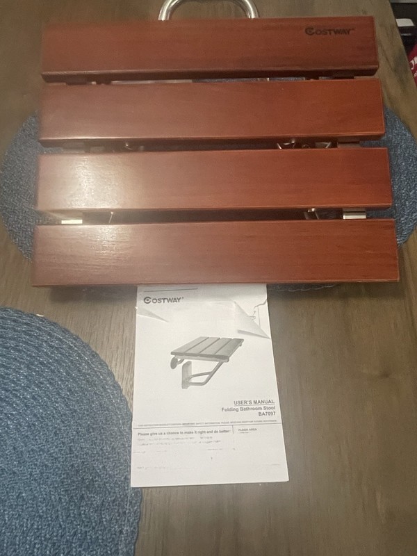 Costway Folding Bathroom Stool BA7097 Open Box “New”