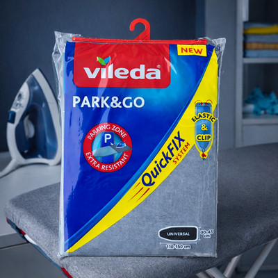 Vileda Park & Go Universal Bügelbrettbezug metallisierter Bügeltisch Bezug