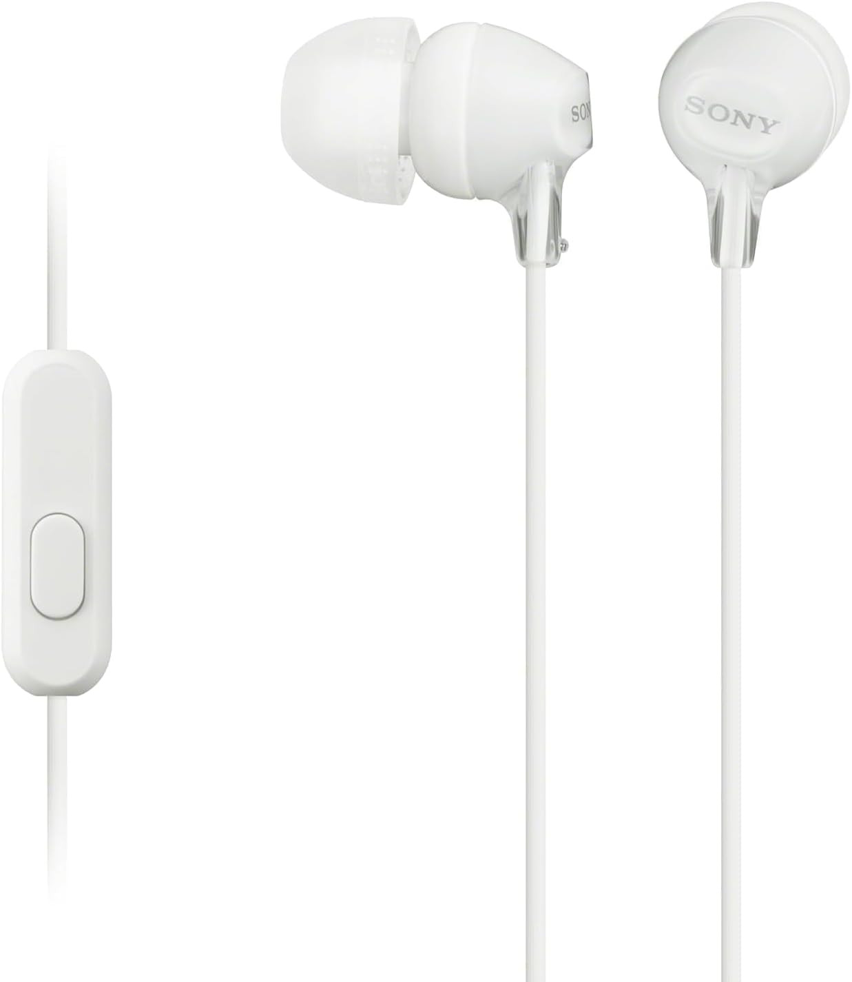 Sony MDR-EX15AP Earphones with Smartphone Mic and Control - White