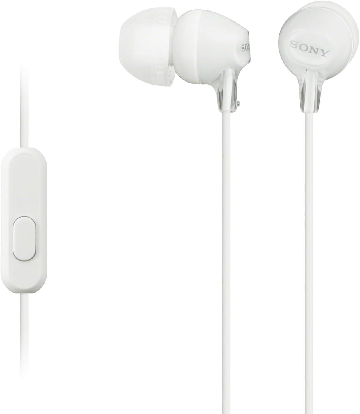 Sony MDR-EX15AP Earphones with Smartphone Mic and Control - White