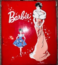 Vintage 1962 Barbie Doll Case w/ Doll Red Ponytail Mattel