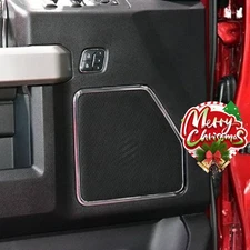 4Pcs Front & Rear Door Speaker frame Trim Cover Kit For 2015 2016-2020 Ford F150