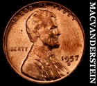1957-D Lincoln Wheat Cent - Choice Gem Brilliant Unc  No Reserve  #J9878