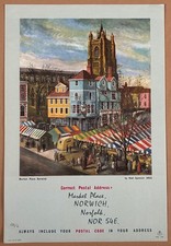 1960's GPO Poster PRD 1187 - ALWAYS INCLUDE YOUR POSTCODE…Market Place, Norwich