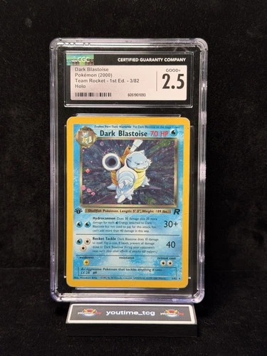 2000 Team Rocket 1st Edition Dark Holo Blastoise #3/82 CGC 2.5 (POP 3)
