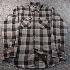 Dixxon Flannel Co The 1911 Flannel Shirt Mens XL Black Gray Pearl Snap Buttons