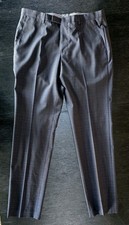 Hugo Boss Men  s Dress Pants Gray Plaid Slacks 34R Tailored Fit