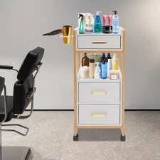 Salon Trolley Cart with Wheels Stylist Cart Mobile Hairdressing Barber Station