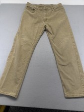 Wrangler Tan Jeans Mens 38x30 Regular Fit Straight Leg Khaki Denim Pants
