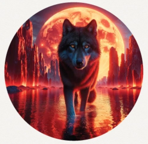 Hayleybug 1 oz Scarlett Nomad Wolf silver  w/ COA POP 15