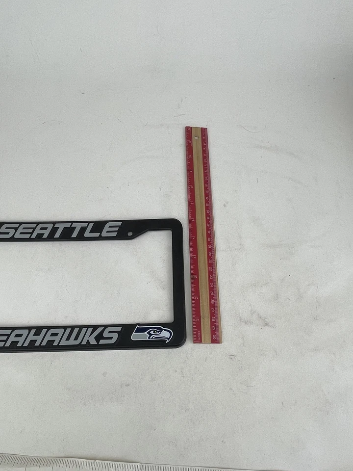 2 marcos de matrícula de plástico negro para auto camión SUV Seattle Seahawks Foto 4 de 4