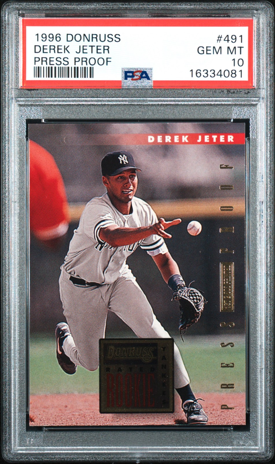 1996 Donruss #491 Derek Jeter Press Proofs PSA 10