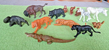 DDR Plaho Tiere Zoo Wildtiere 13 St. Büffel Bär Tiger Panther Zebra Affen Katze