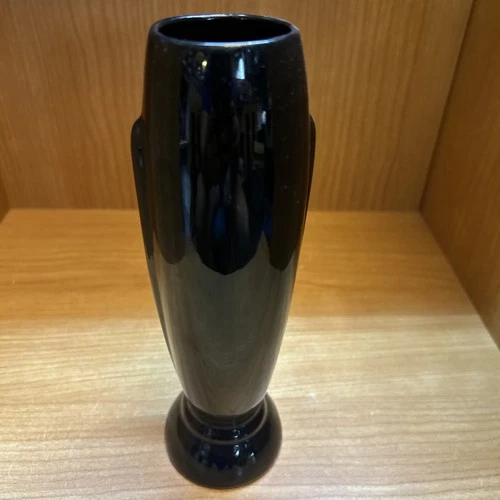 Vintage Frankoma Pottery #43 Black Onyx Crocus Vase  ADA Clay 8”