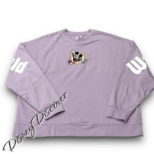 Walt Disney World Mickey Mouse Lilac Sweatshirt Fleece Women NWT Size S
