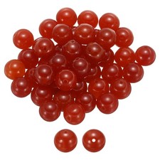 50pcs Red Agate Natural Stone Beads 10mm Round Loose Bead