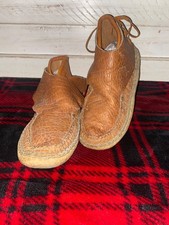 Handmade Vintage Ankle Moccasins Native American Rendezvous Dyer Style 1970s