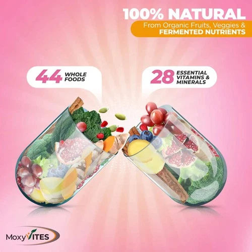 MoxyVites Methylated Multivitamin for Women with 44 Whole Foods