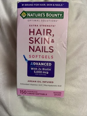 Nature's Bounty - Hair Skin Nails Extra Strength Biotin 150 Softgels Exp. 09/26