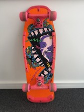 1980s Neon Demented Skateboard Deck Board Vintage 80s Retro