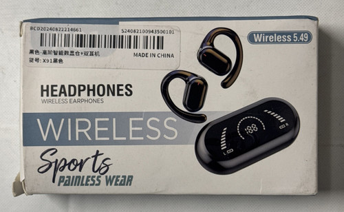 Wireless Sports Headphones, Model : 5.49, Black - Foto 1 di 2