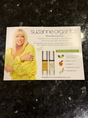 Suzanne Somers Organics Resurfacing Serum & Cream Duo .5oz ea NEW Sealed  $134