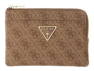 GUESS Laurel II SLG Key Ring Pouch Kartenetui Schlüsselmäppchen Latte Logo Neu