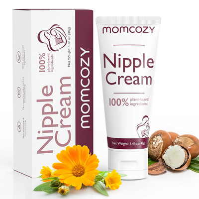 Nipple Cream Safe for Breastfeeding, Plant-Based Ingredients, Lanolin-Free Nippl