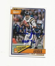 CHARLIE    JOINER     CHARGERS     AUTOGRAPHED    CARD
