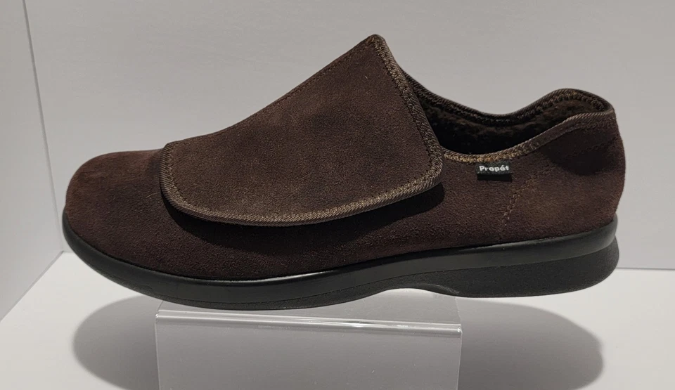 Propet Slippers Mens 10.5 Coleman Flats Comfort MXA003M Brown Leather Slip On - Image 2 of 4