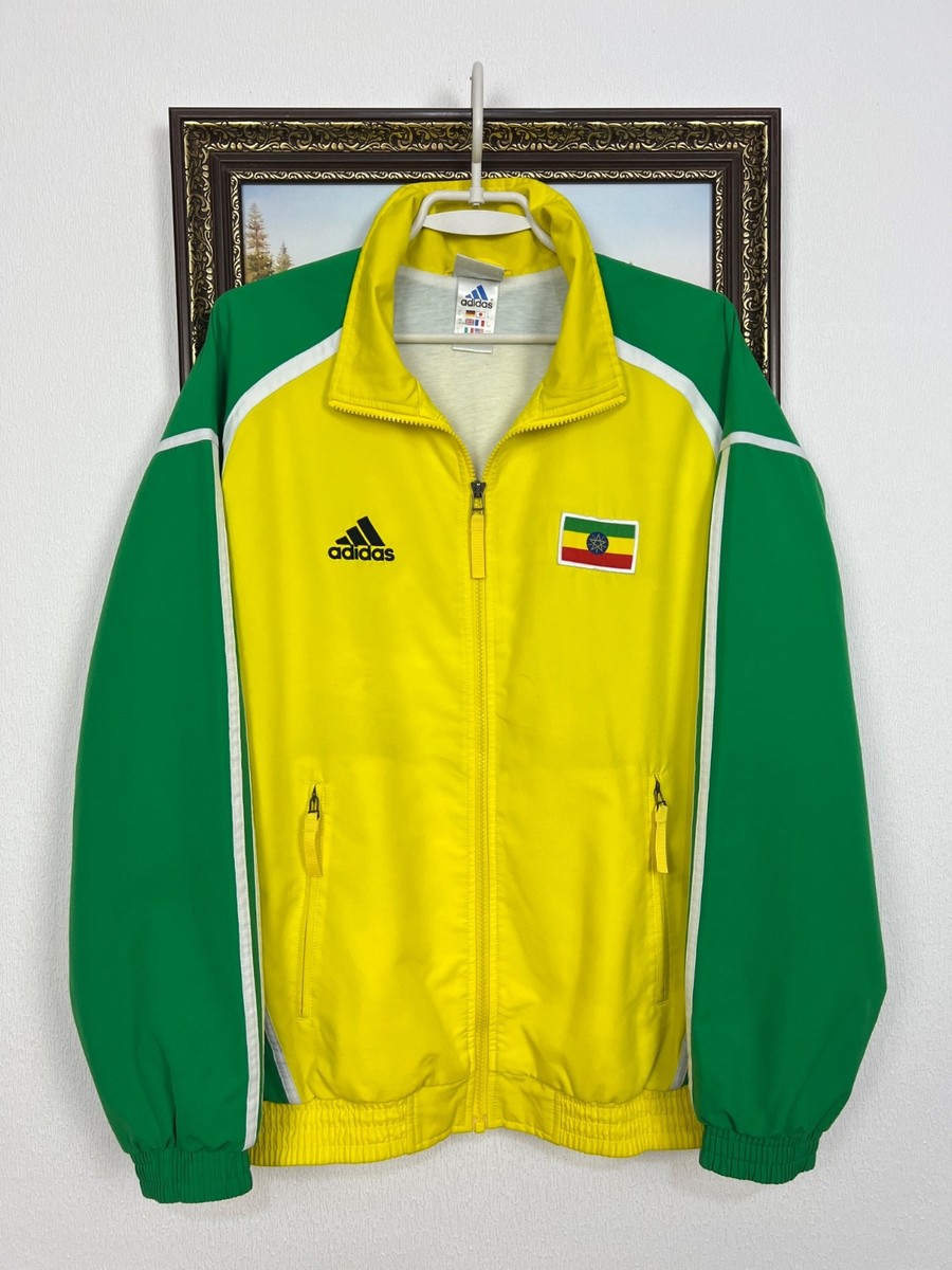 Vintage 90's Adidas Ethiopia Football Jacket Soccer Track Top Mens