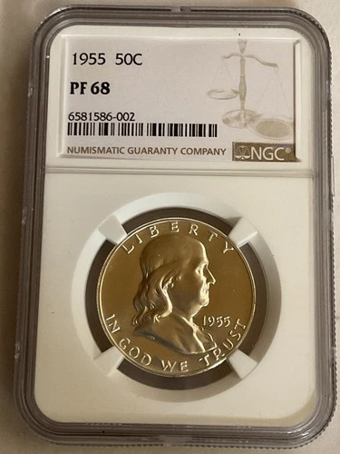 1955 Franklin Dilver Half Dollar - NGC PF68