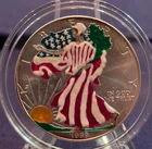 1999 Painted Walking Liberty American Eagle .999 FS One Dollar Coin. Coin Only!