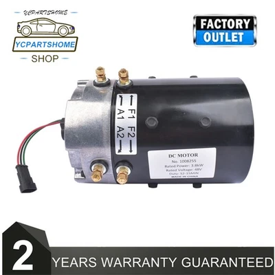 YCPARTSHOME 48 Volt 3.8kW Drive Motor For Tomberlin E-Merge Electric Golf Cart ZQS48-3.8-T1