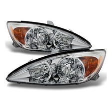 Headlight Front Clear Chrome Housing for Toyota Camry 2002-2004