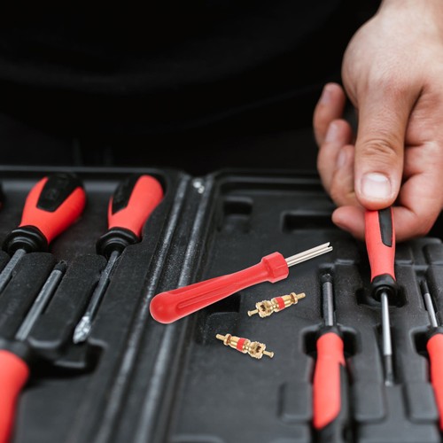 Herramienta de válvula de neumático Núcleo Kit de reparación de neumáticos de bicicleta Herramientas de tornillo de motor Llave de tubo interior - Imagen 9 de 11