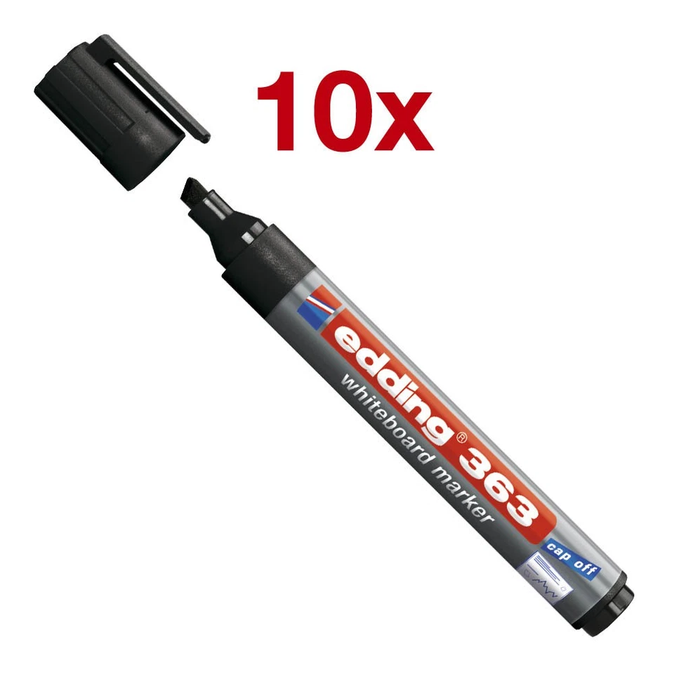 edding 363 Whiteboard-Marker schwarz 1,0 - 5,0 mm, 10 St.