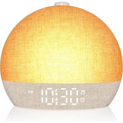 Wake Up Light Sonnenaufgang Wecker, White Noise Maschine mit 30 beruhigenden Geräuschen, St