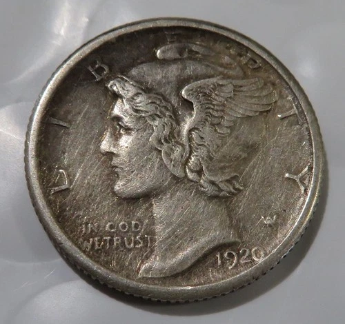 1920 S Mercury Dime - AU