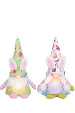 Easter Gnomes 2 Set Lights  Up Decoration Spring Bunny  Plush