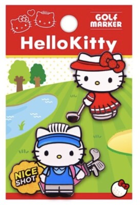 Hello Kitty オリジナルゴルフボールセット 2008 Xmas〜21 SANRIO Hello Kitty & Daniel Golf Marker and Base Magnet Chip Type