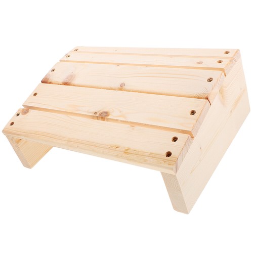 1Pc Wooden Foot Rest for Office Desk Ergonomic Angled Leg Support Stool