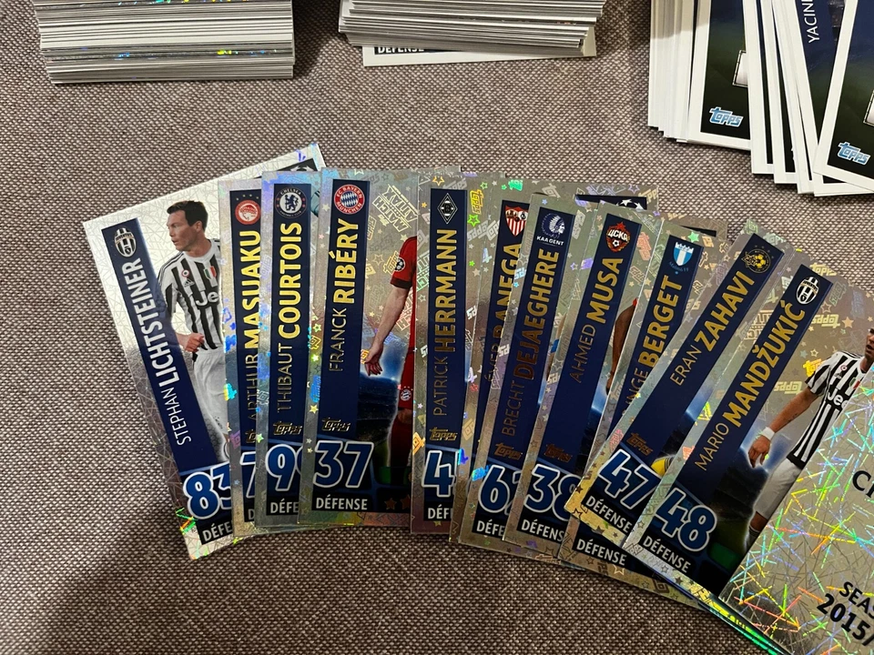 LOT 288 DIFFERENTS CARDS DONT 26 SPECIALS TOPPS MATCH ATTAX 2015/16 SANS DOUBLES - Photo 2/2